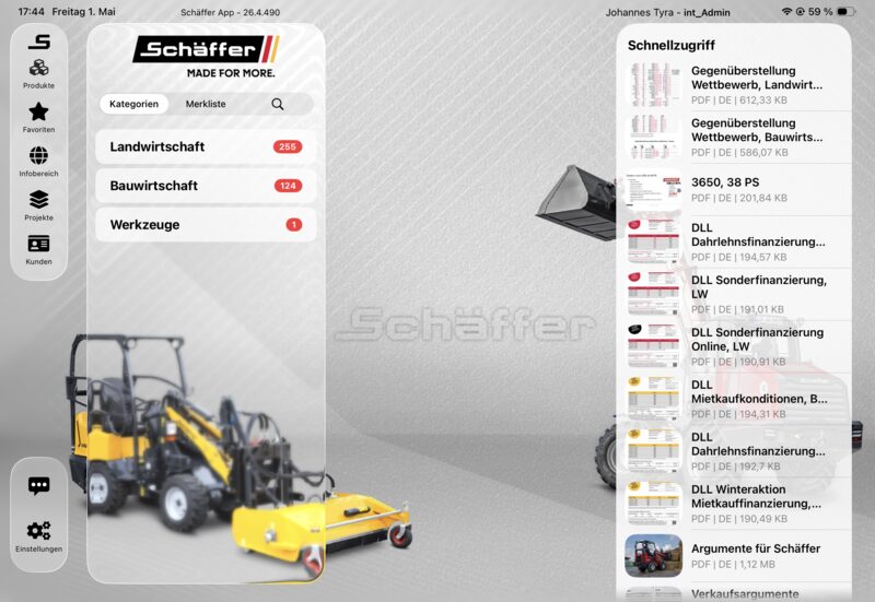 Schäffer SalesApp Screenshot